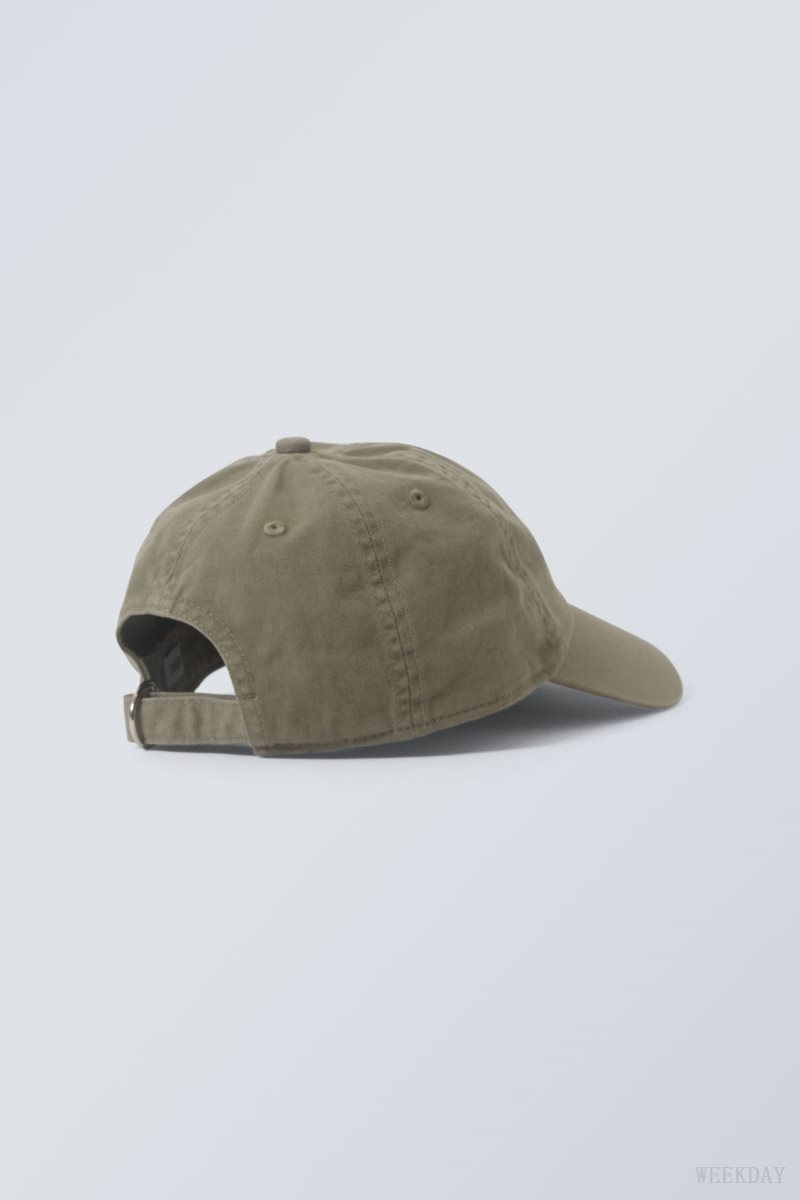 Weekday Essential Washed Cap Khaki | LLYA2243