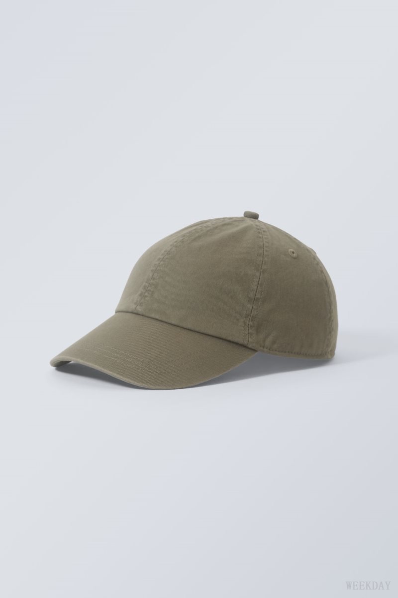 Weekday Essential Washed Cap Khaki | LLYA2243