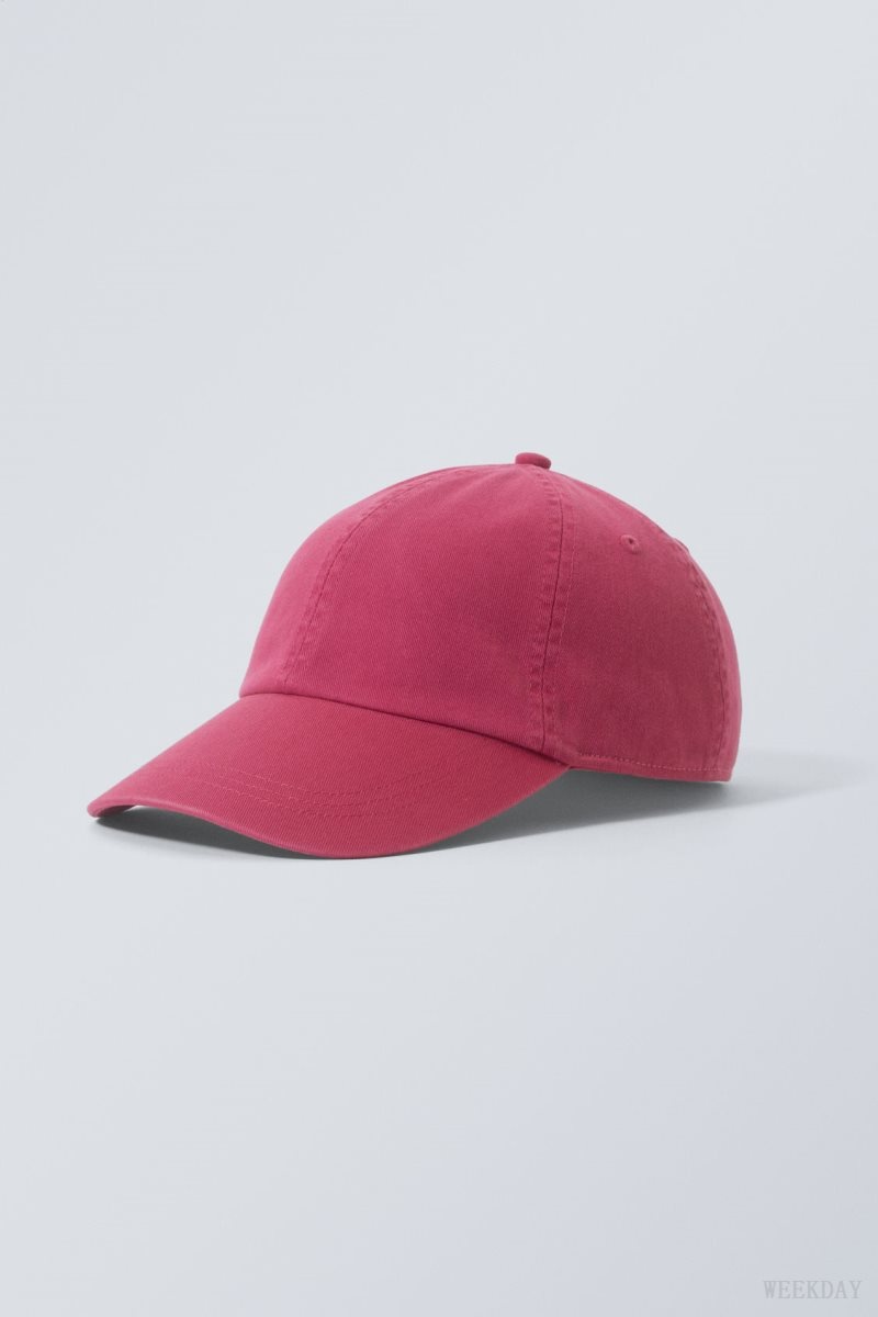 Weekday Essential Washed Cap Pink | XVZL7628