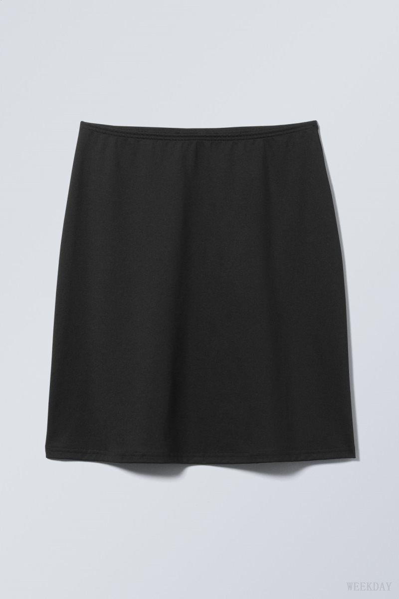 Weekday Fine Midi Skirt Black | VRVP6768