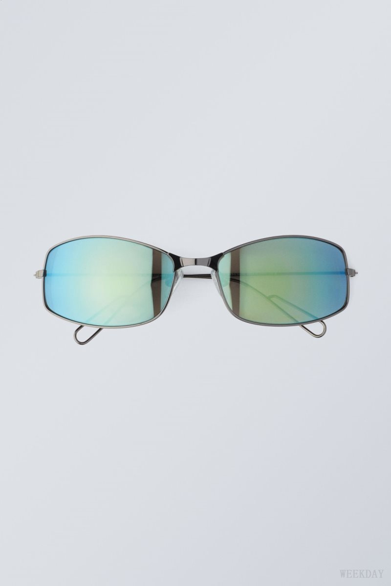 Weekday Flash Sunglasses Green | LYIU5579