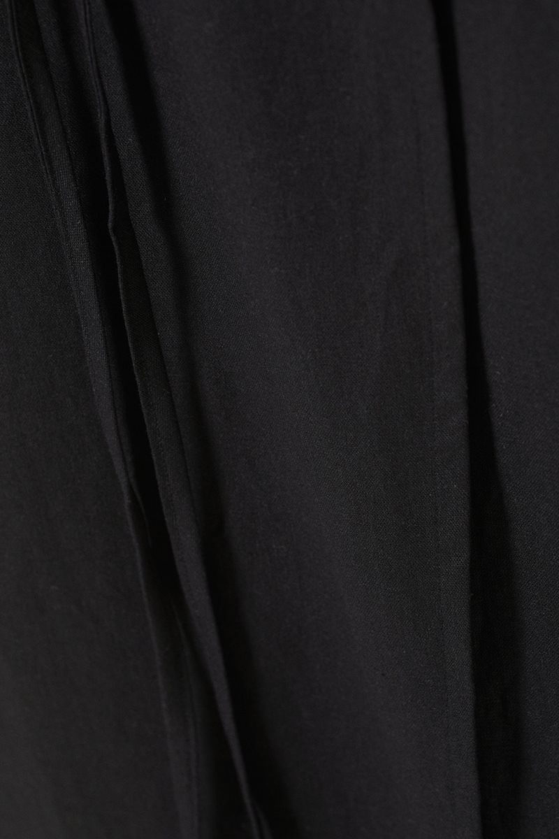 Weekday Fold Linen Mix Long Skirt Black | WAVL2131