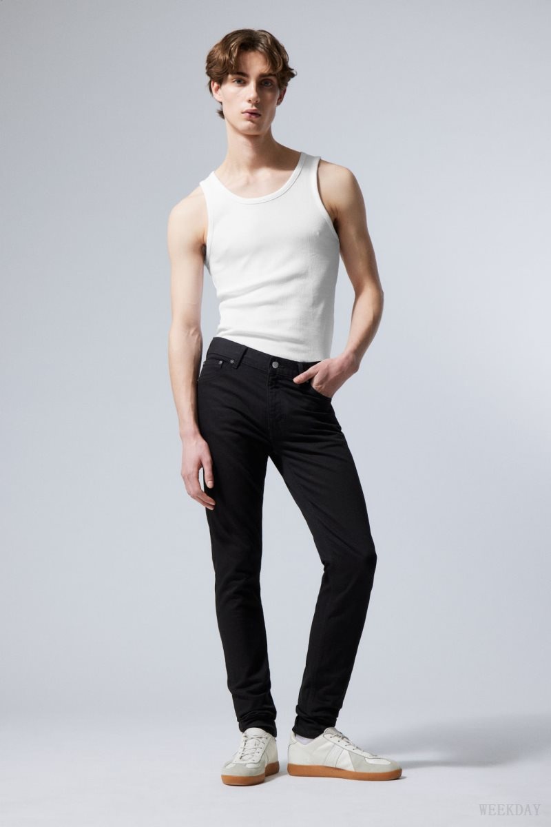 Weekday Friday Skinny Jeans Black | GKYV9811