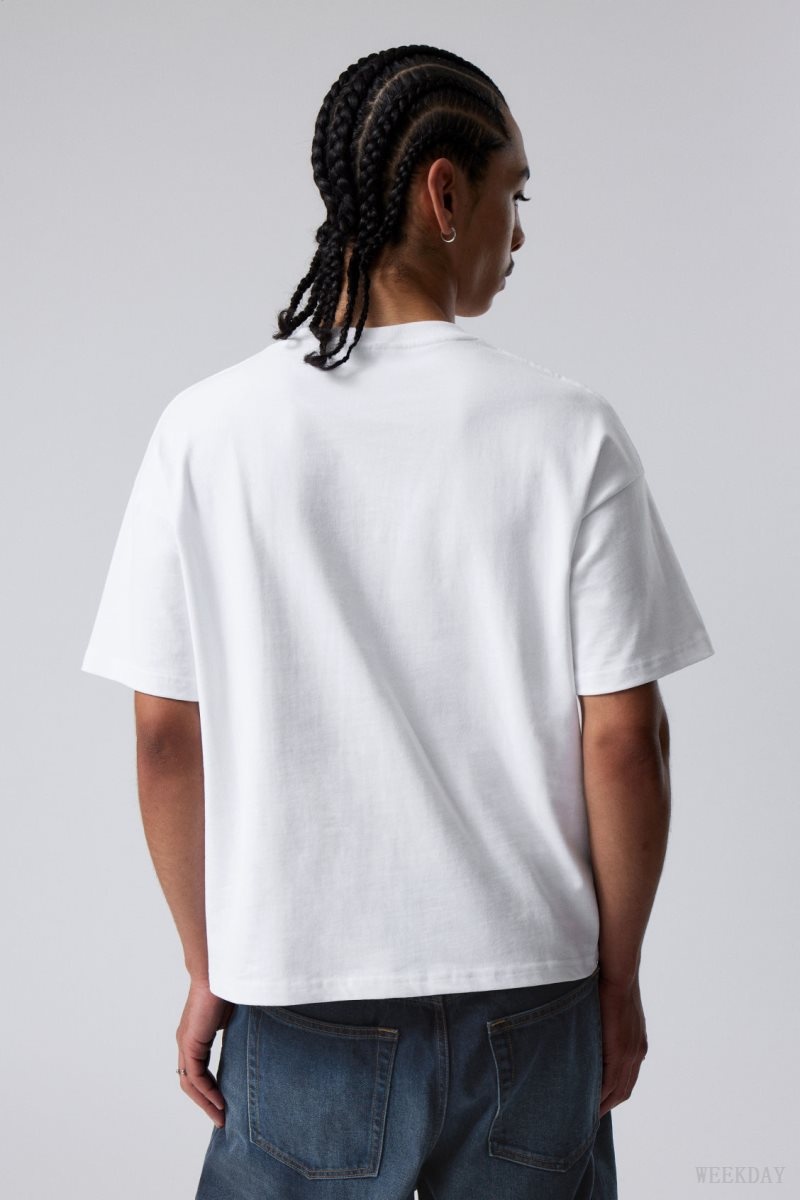 Weekday Great Boxy Heavyweight T-Shirt White | KQED9985