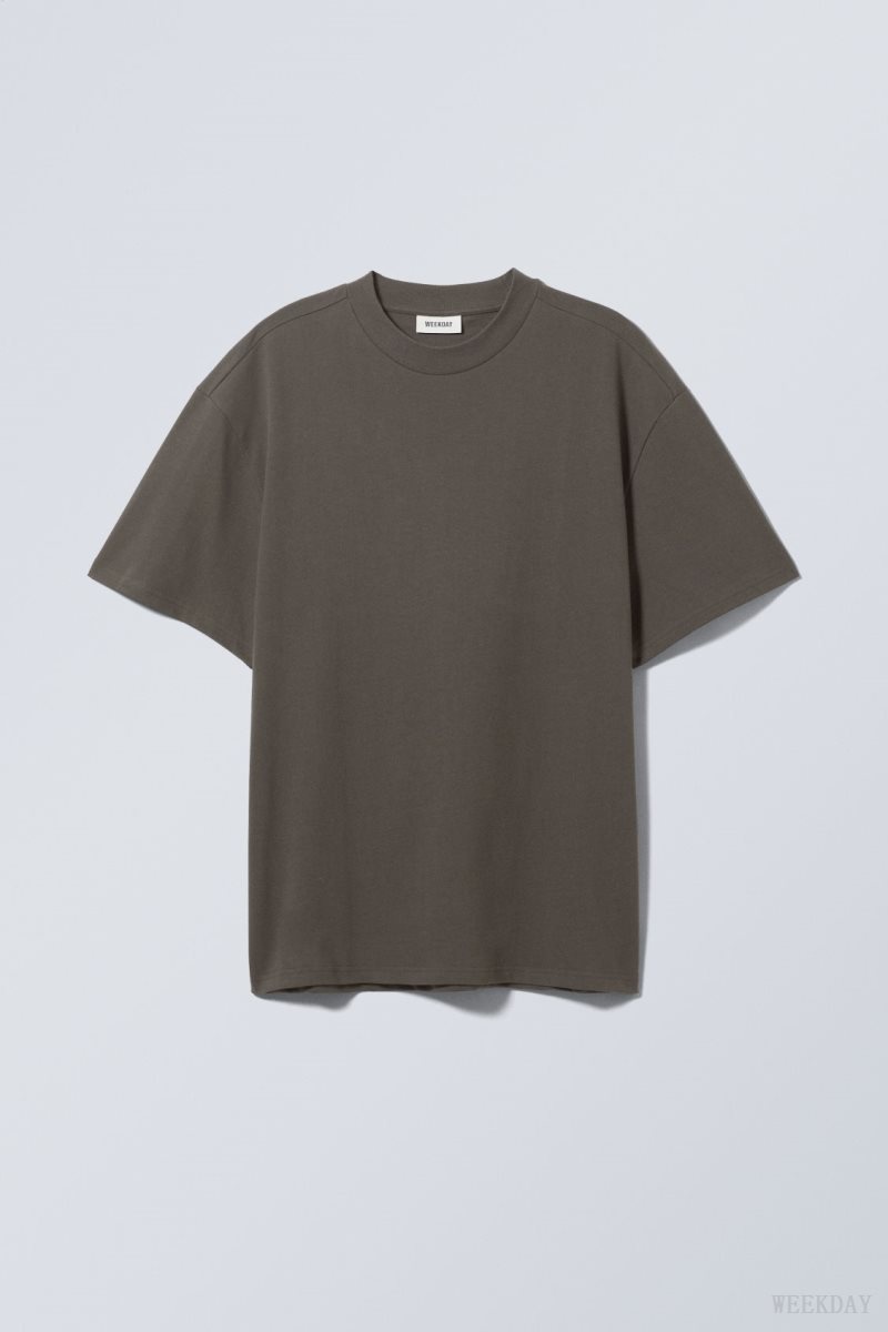 Weekday Great Heavyweight T-shirt Grey | MAMP2323