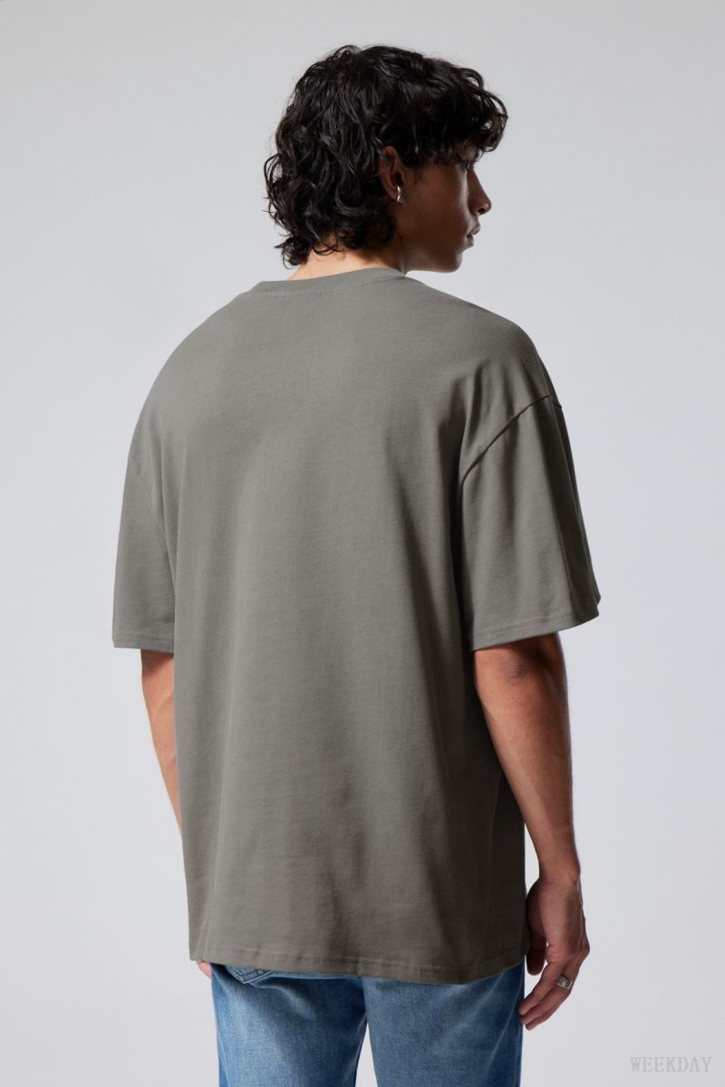 Weekday Great Heavyweight T-shirt Grey | NUYF1575