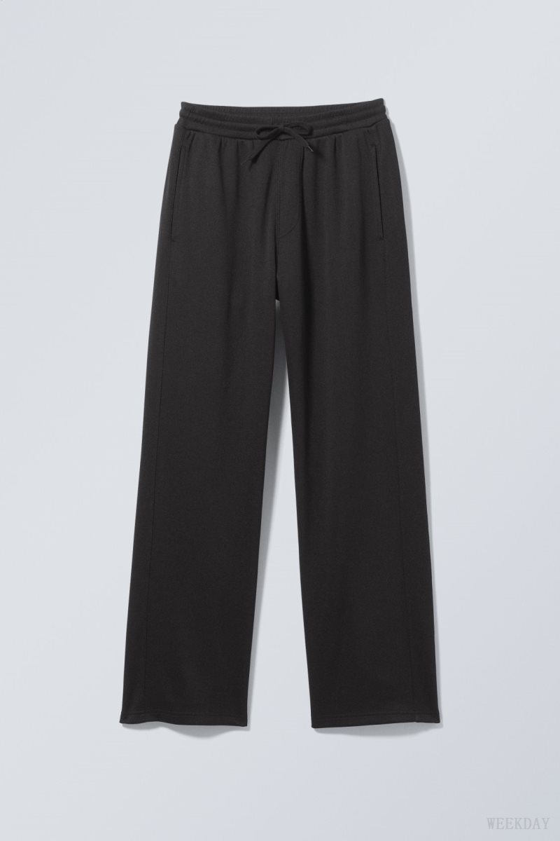 Weekday Hank Tracksuit Trousers Black | FJAQ7283