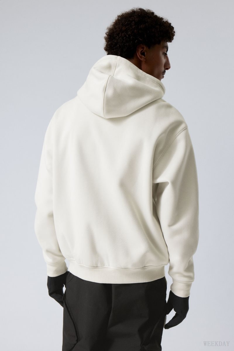 Weekday Hassan Fleece Zip Hoodie Light Mole | OJWY6046