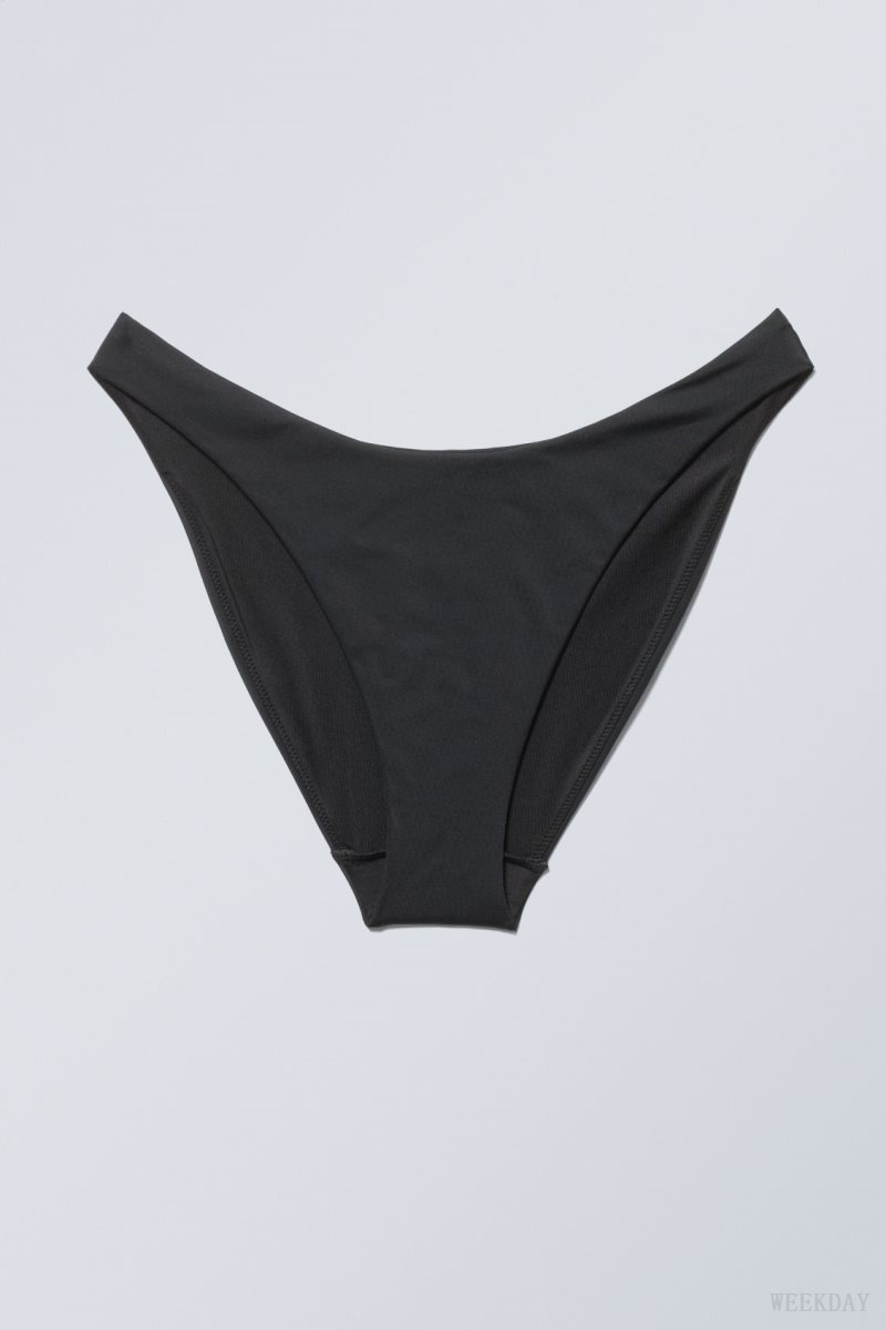 Weekday Highcut Bikini Bottoms Black | FQJX9929