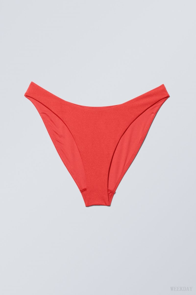 Weekday Highcut Bikini Bottoms Red | NVIM9426