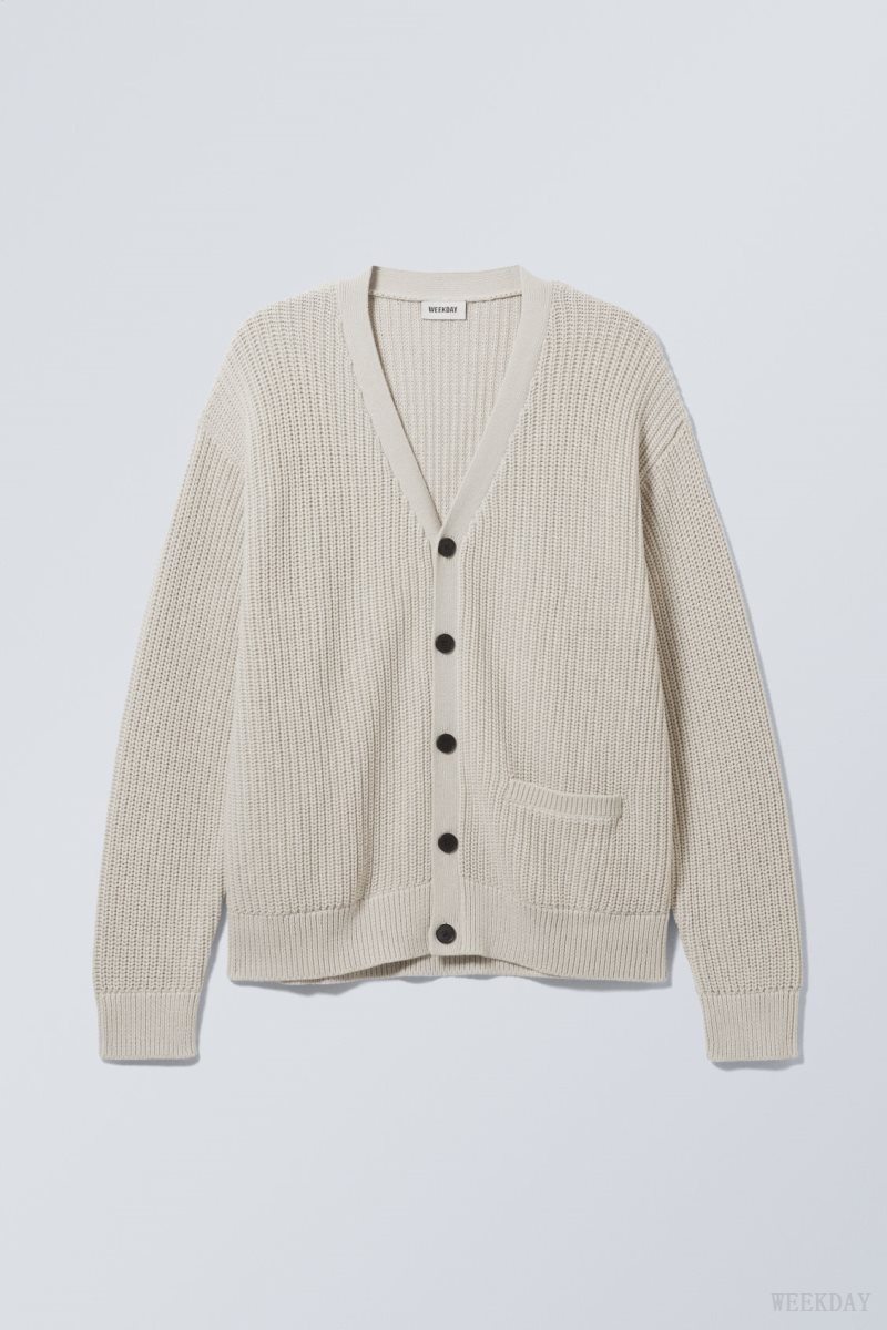 Weekday Jonas Regular Cardigan Beige | PCFR3004