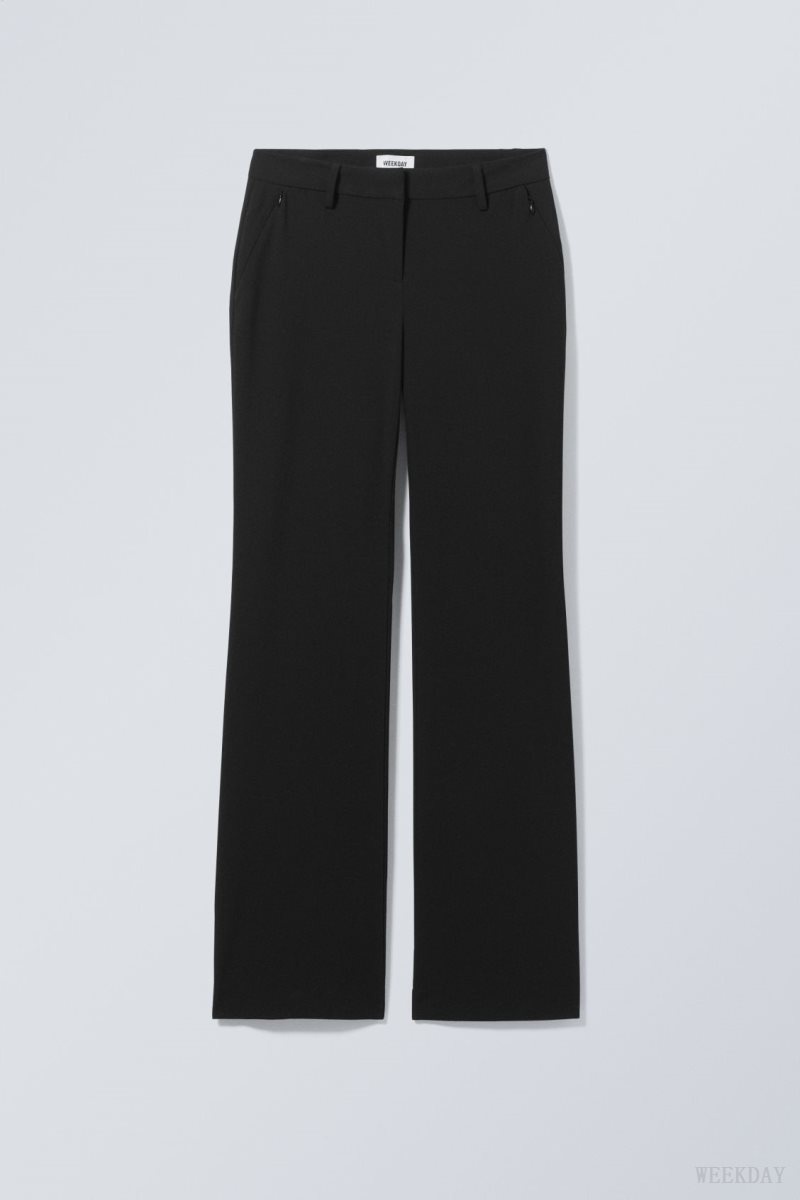 Weekday Kate Flared Suiting Trousers Black | JLUE0780