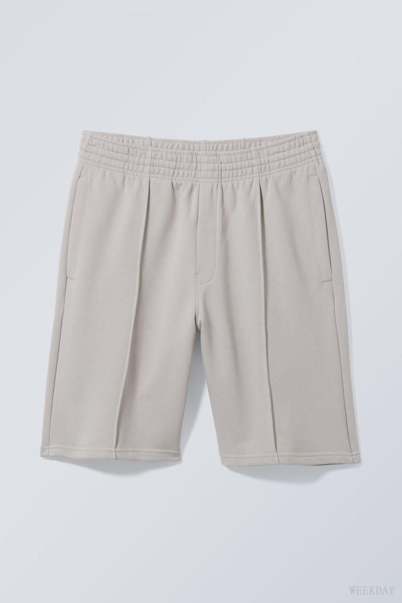 Weekday Ken Terry Lightweight Shorts Light Grey | SKZB3628