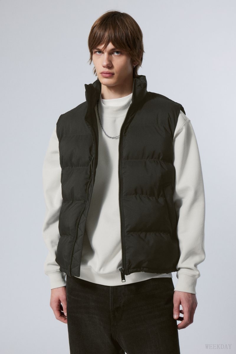 Weekday Kip Puffer Vest Black | PNHC9697