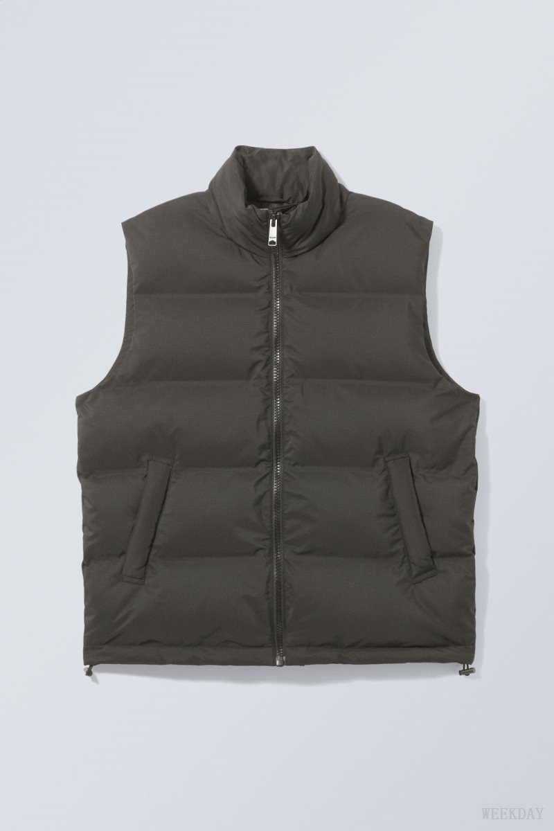 Weekday Kip Puffer Vest Black | PNHC9697