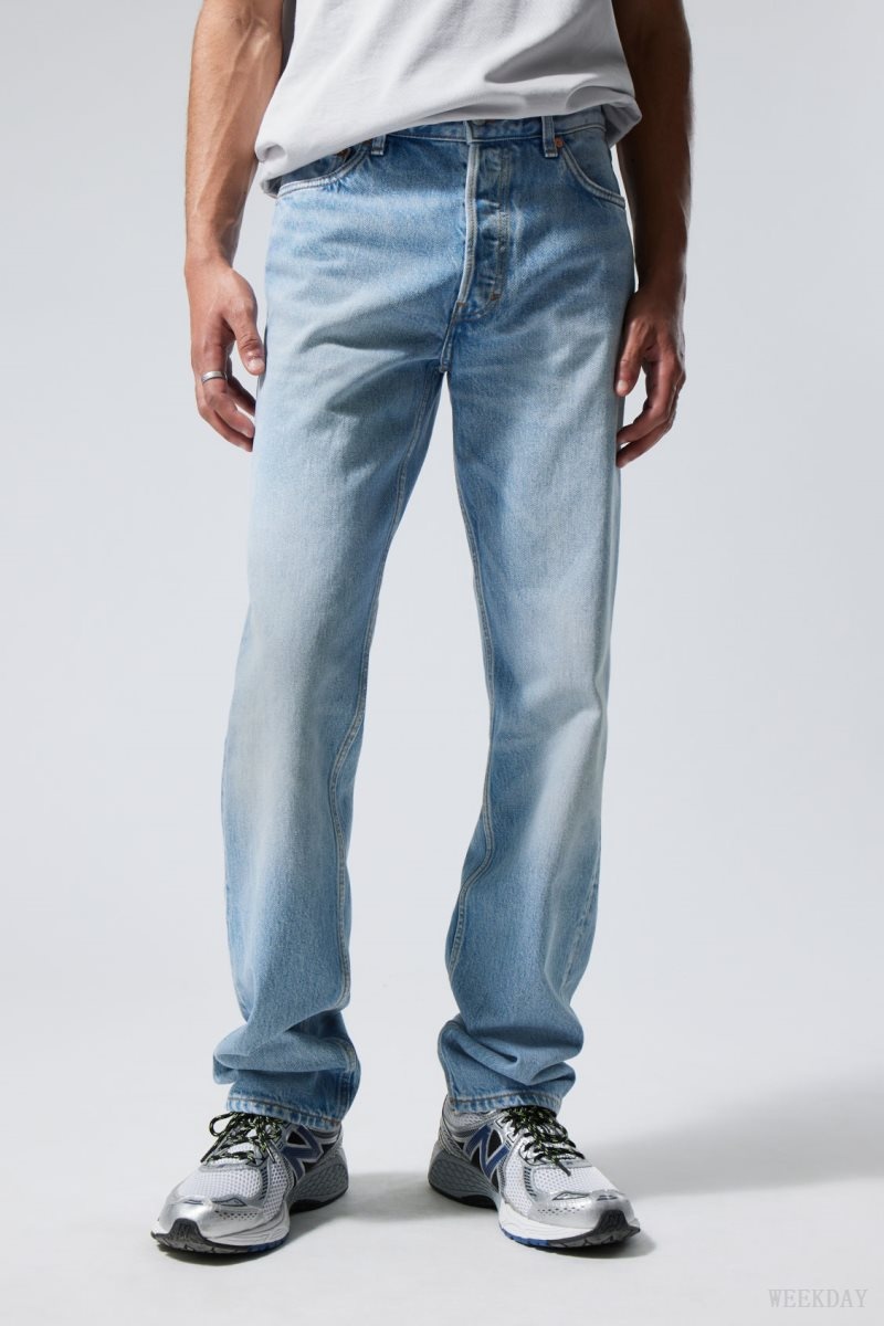 Weekday Klean Regular Straight Jeans Blue | NSYV4836