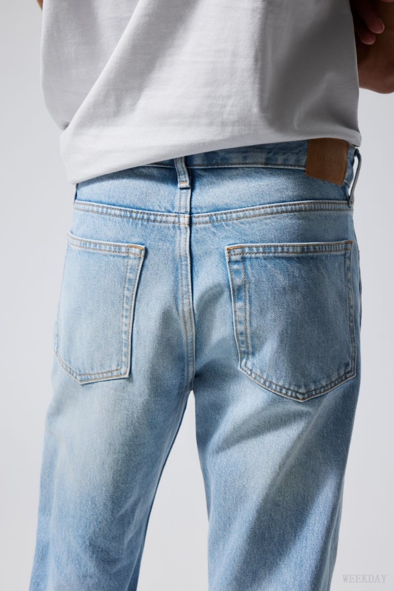 Weekday Klean Regular Straight Jeans Blue | NSYV4836