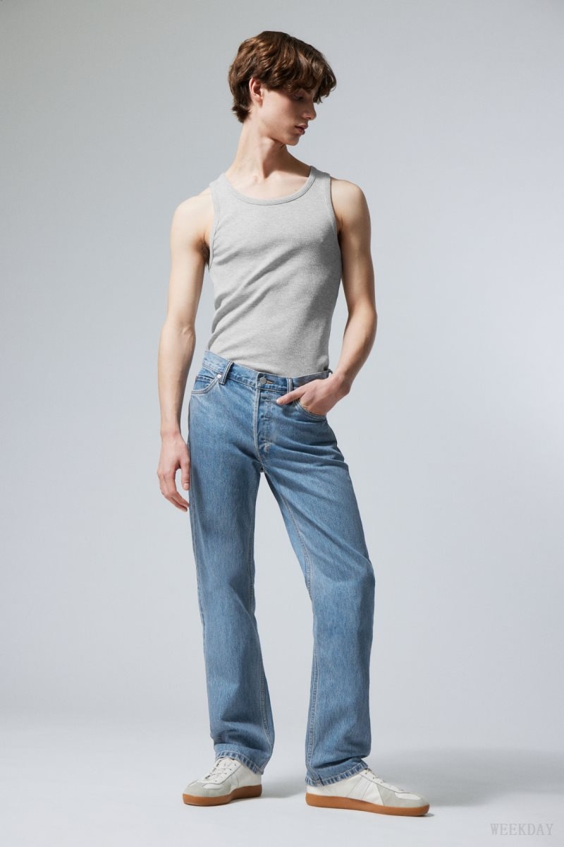 Weekday Klean Regular Straight Jeans Blue | KRYB4433