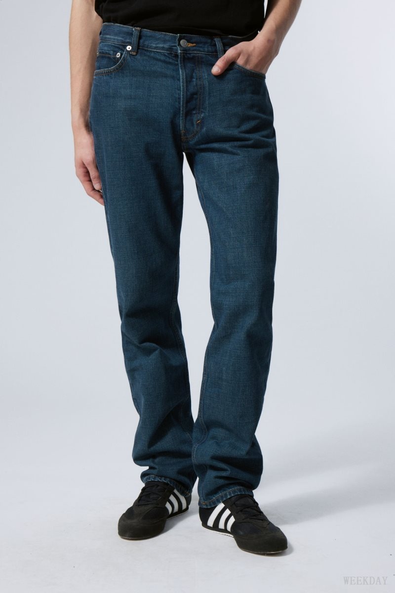 Weekday Klean Regular Straight Jeans Blue | GUUC1336