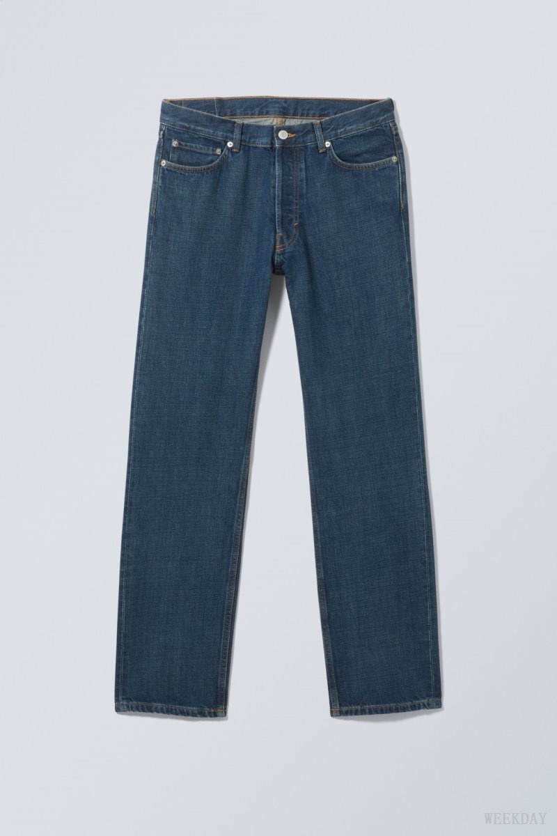 Weekday Klean Regular Straight Jeans Blue | GUUC1336