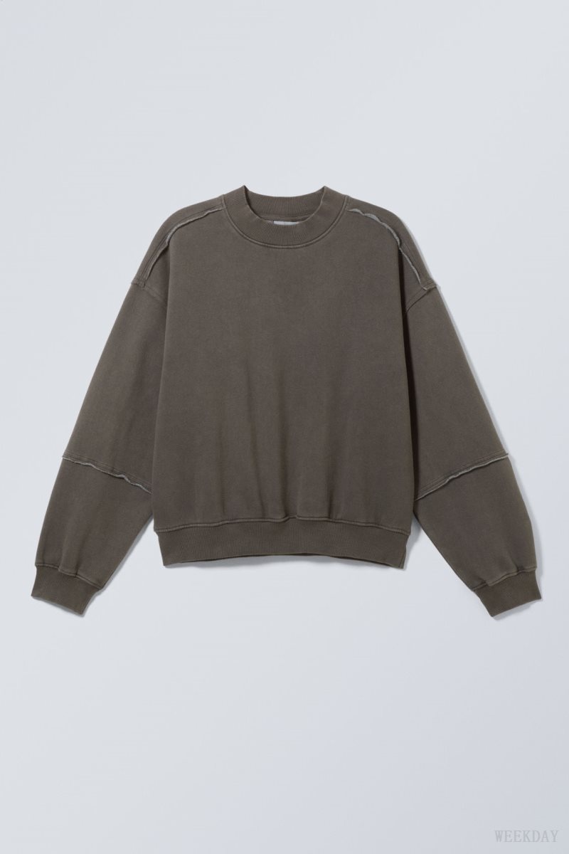 Weekday Liam Sweatshirt Grey | PEDH1377