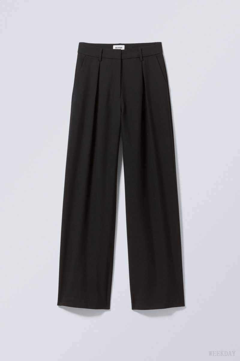 Weekday Lilah Tailored Trousers Black | OZQX4772