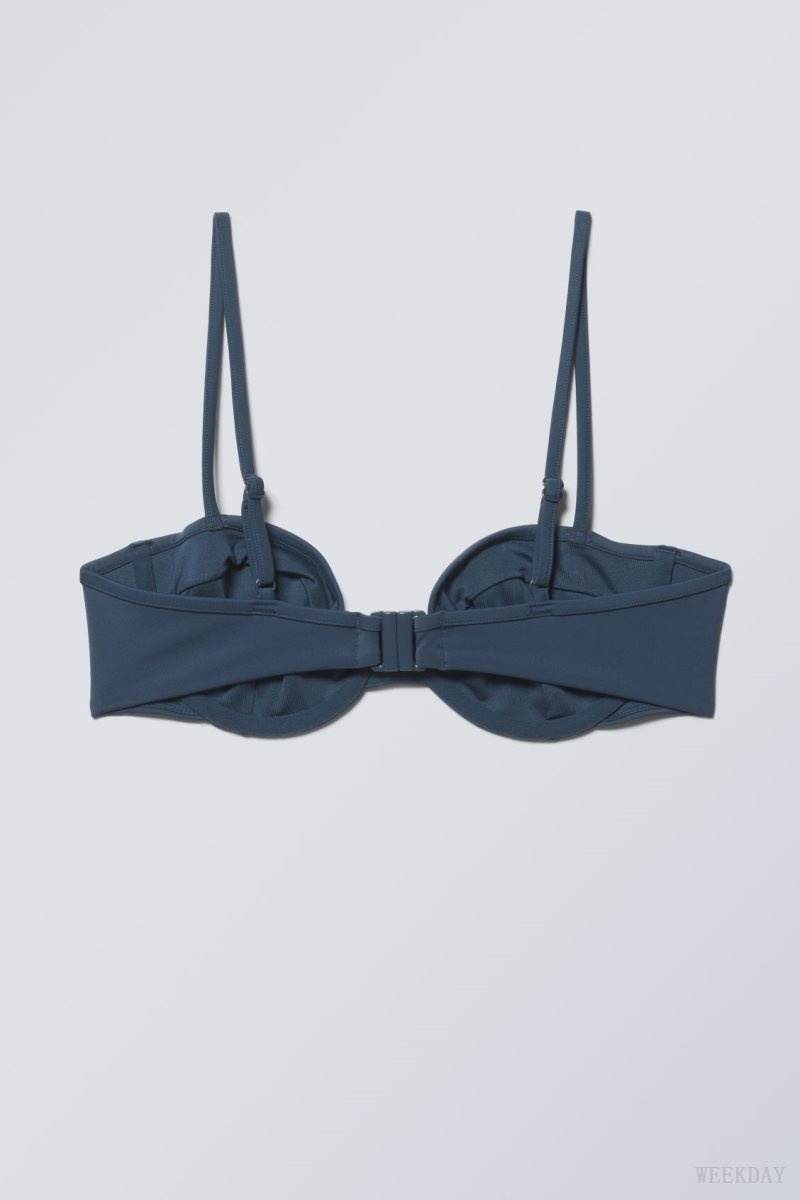 Weekday Low Wire Bikini Top Navy | EARB6115