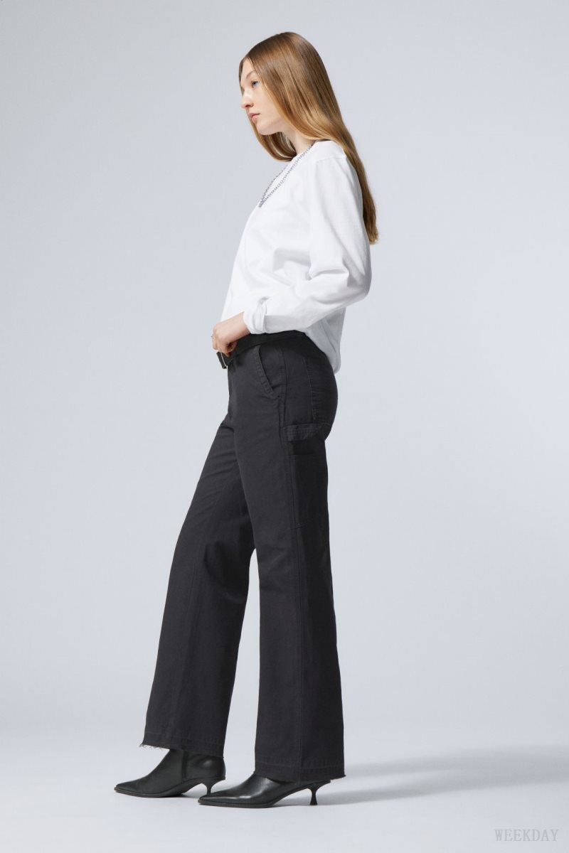 Weekday Mace Carpenter Trousers Black | PGKZ5996