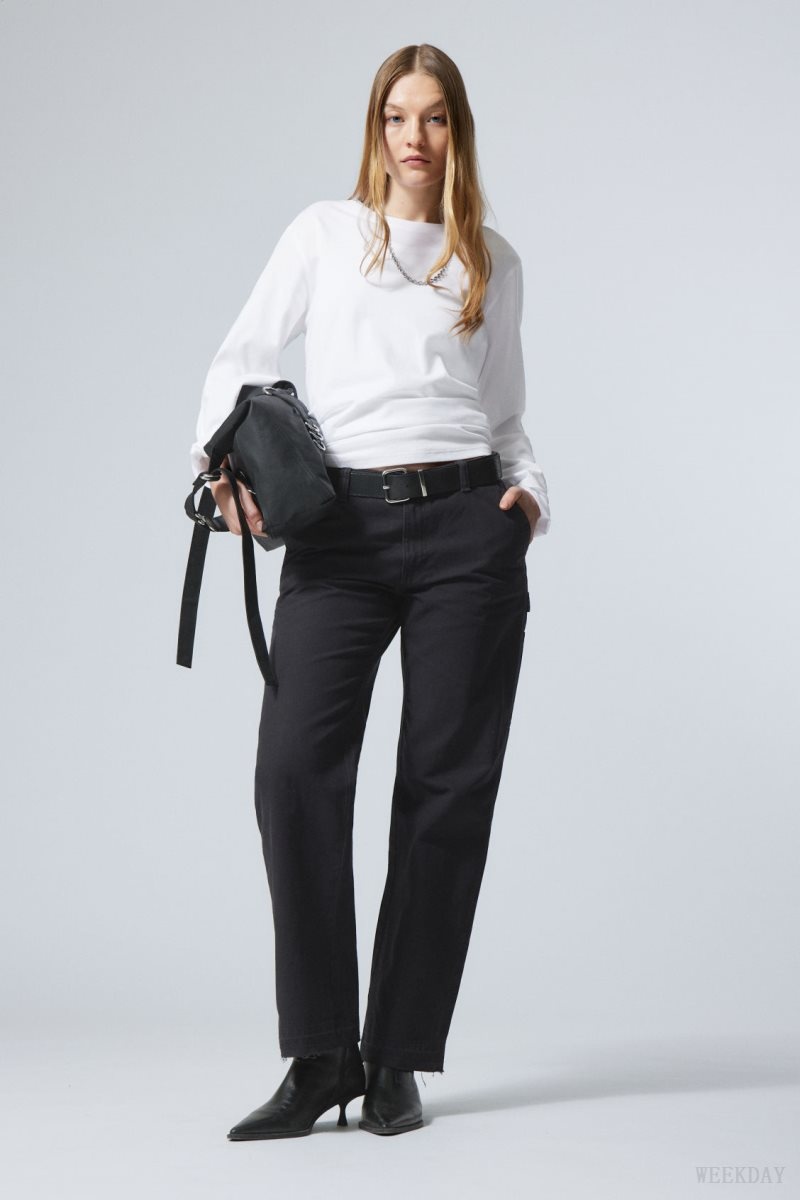 Weekday Mace Carpenter Trousers Black | PGKZ5996