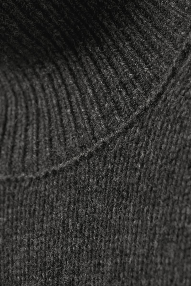 Weekday Maggie Wool Turtleneck Dark Grey | BWKW9529