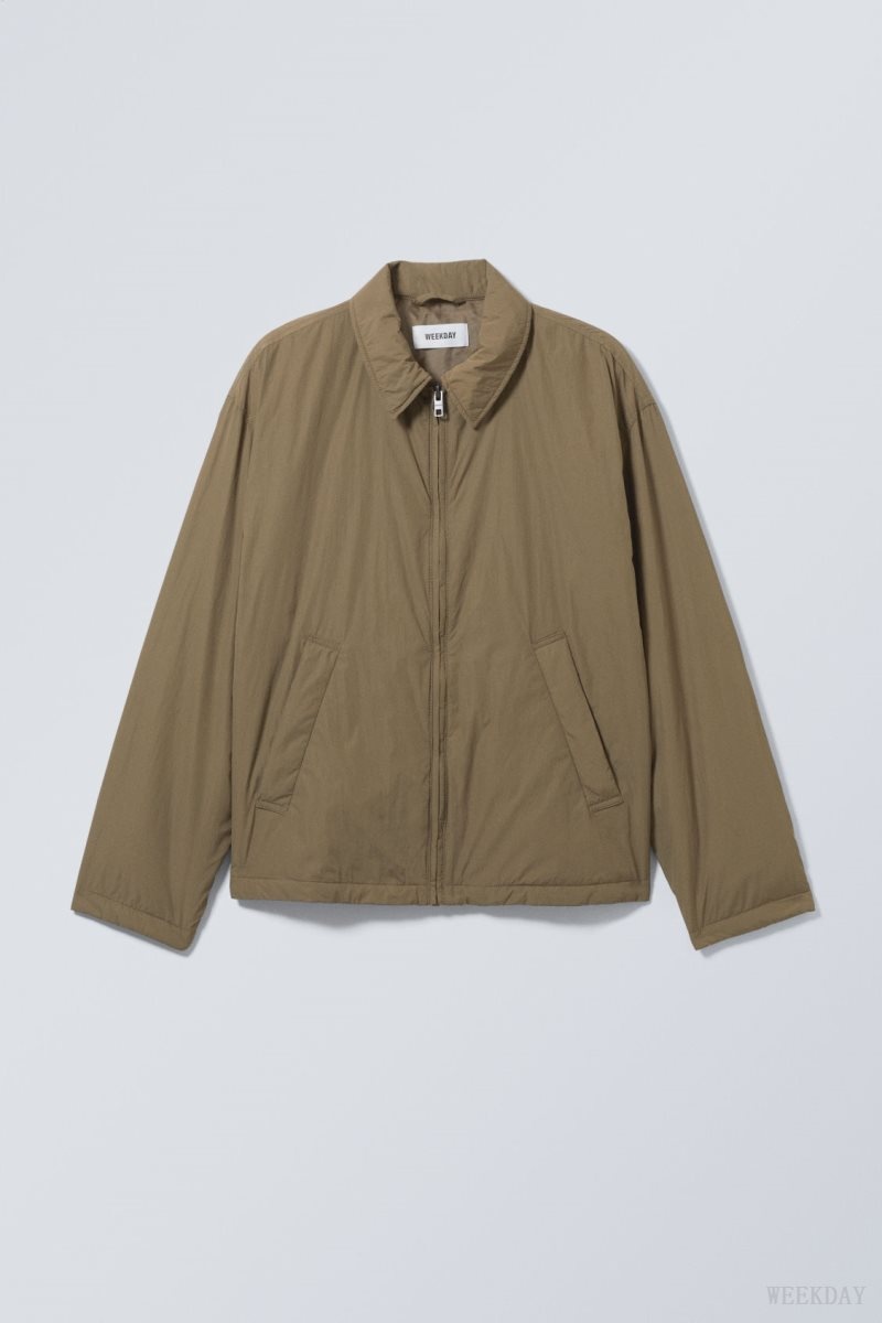 Weekday Martin Nylon Jacket Dusty Mole | WYIF6792