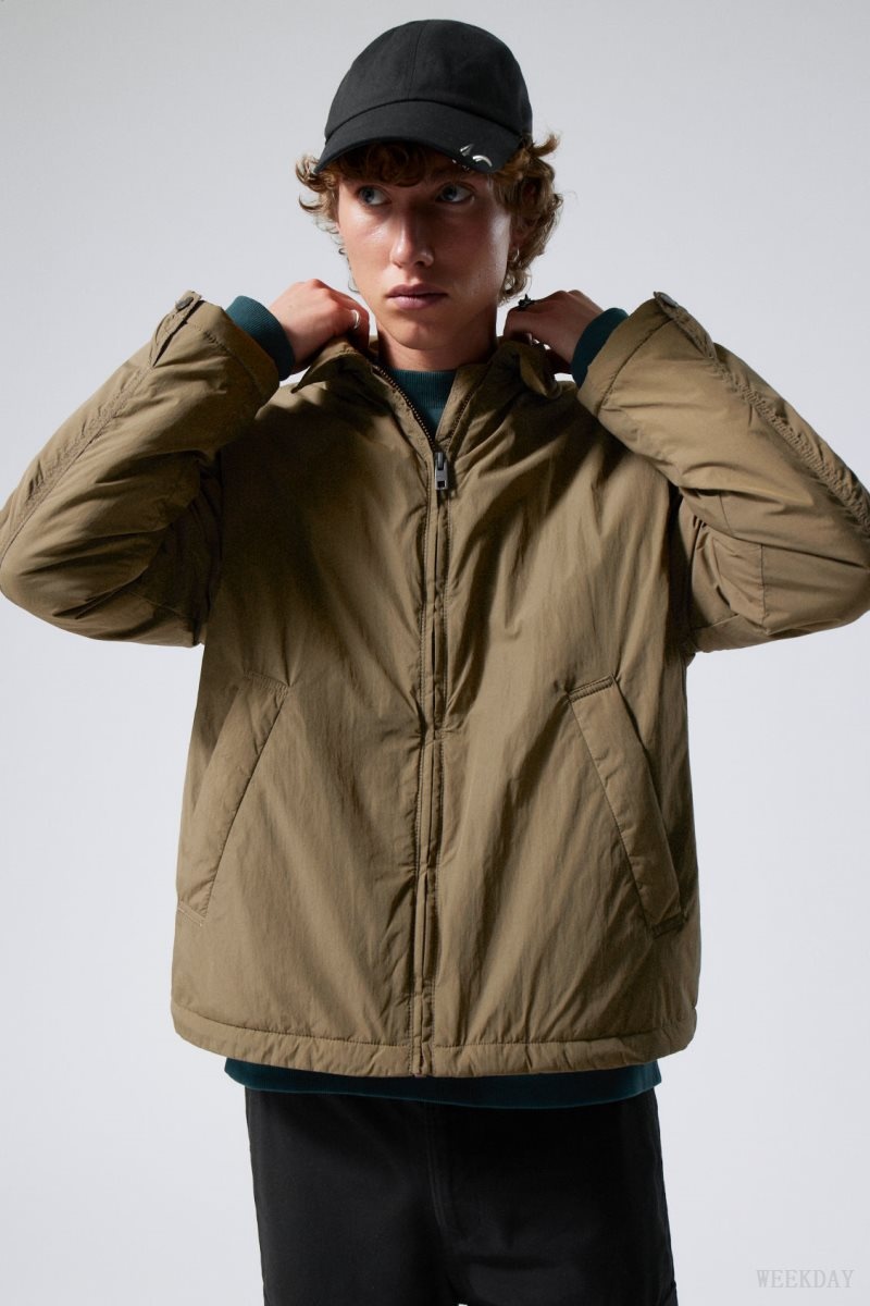 Weekday Martin Nylon Jacket Dusty Mole | WYIF6792