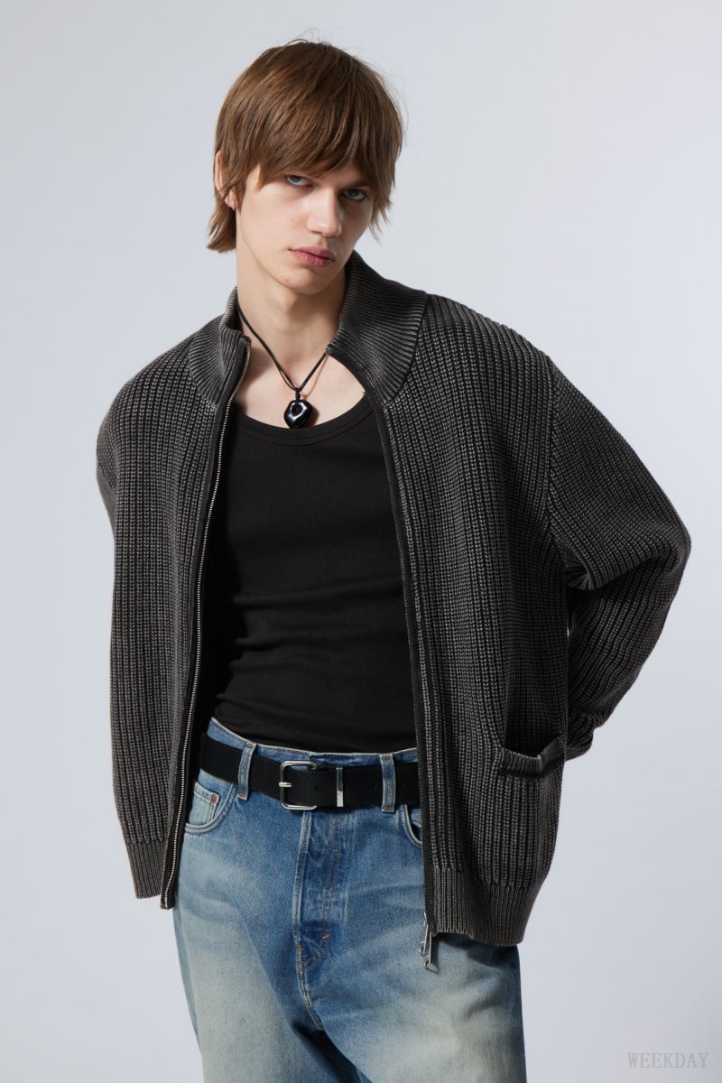 Weekday Mattias Regular Cardigan Black | NZBO4839