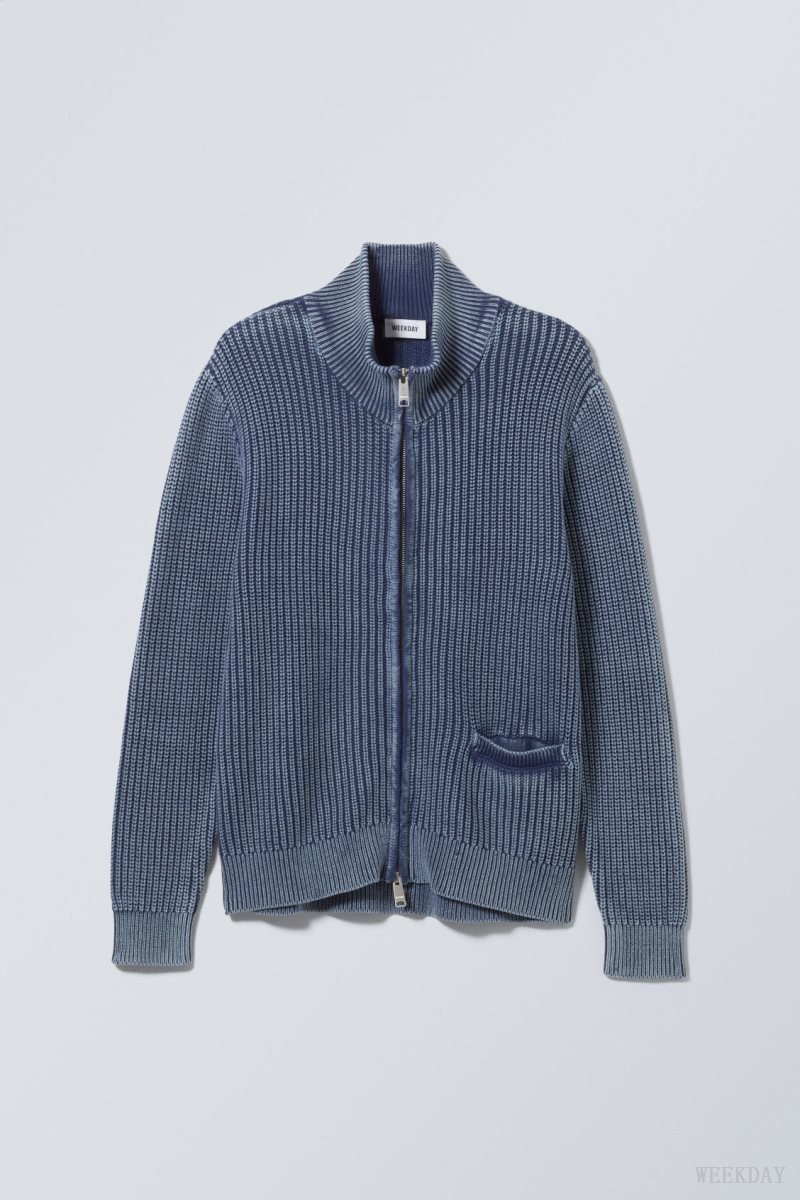 Weekday Mattias Regular Cardigan Blue | JMQZ5455