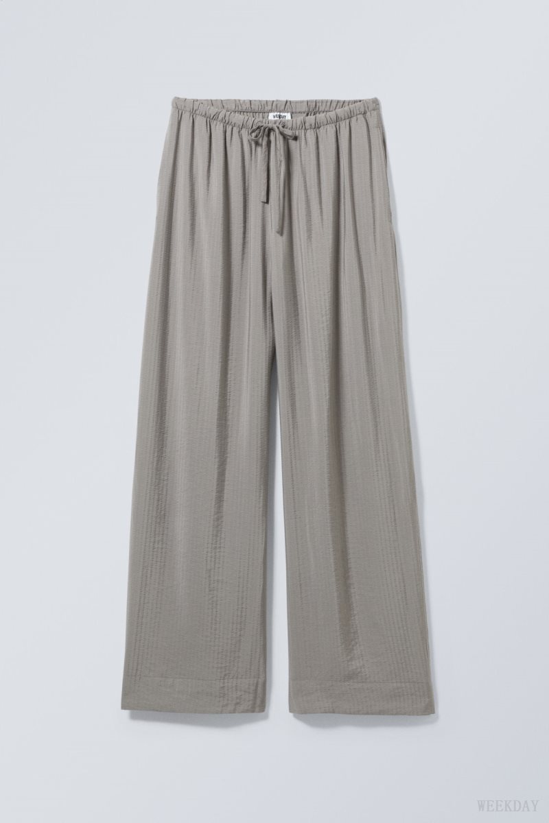 Weekday Mia Structured Trousers Grey | BJXC5990