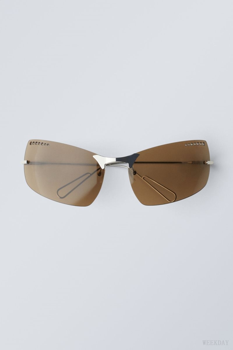 Weekday Mile Sunglasses Brown | LSIO1402