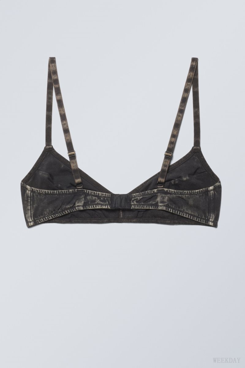 Weekday Miley Washed Cotton Bra Bra Black | PRKW8314