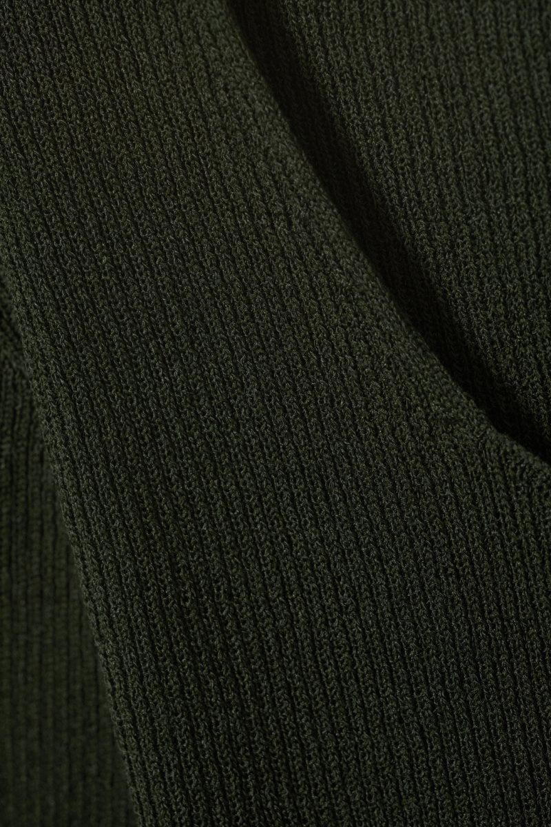 Weekday Nadina Square Neck Sweater Dark Green | OAZR3230