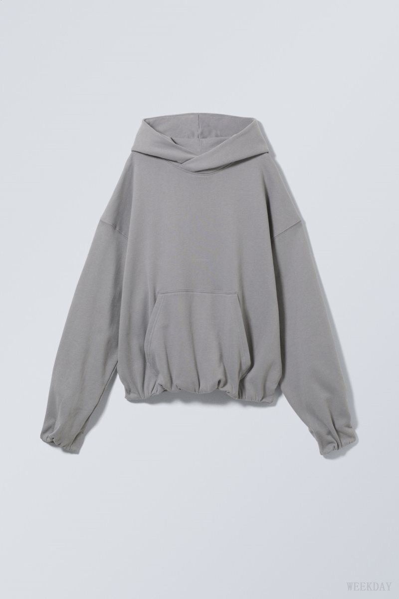 Weekday Nolan Boxy Hoodie Grey | FOLB1730