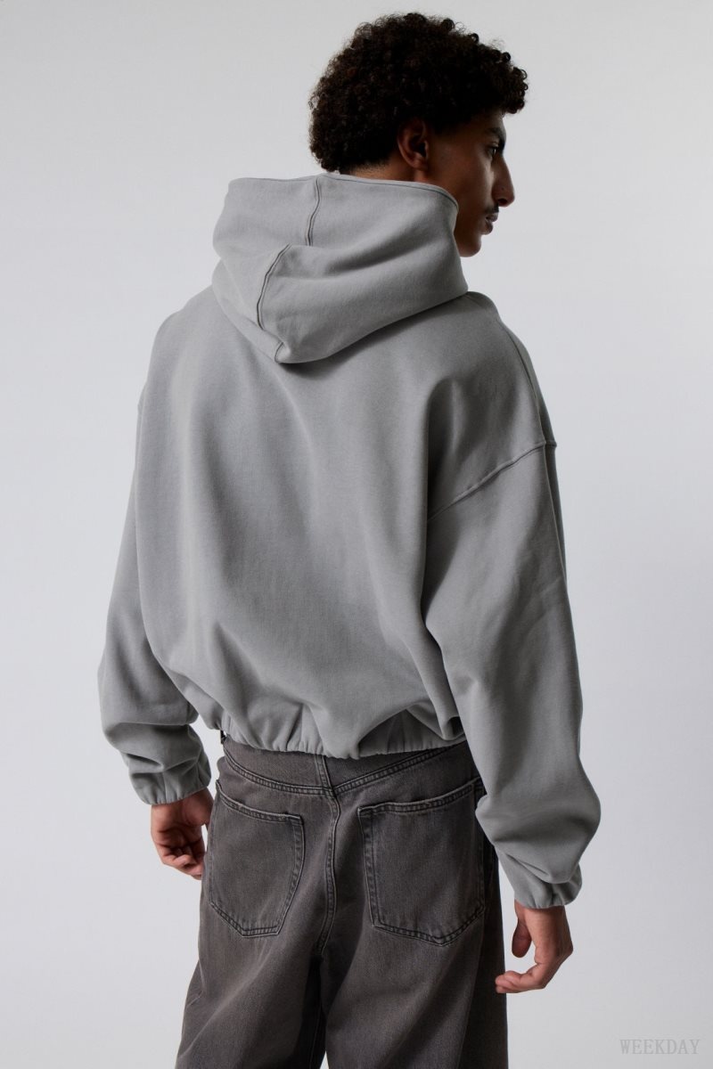 Weekday Nolan Boxy Hoodie Grey | FOLB1730