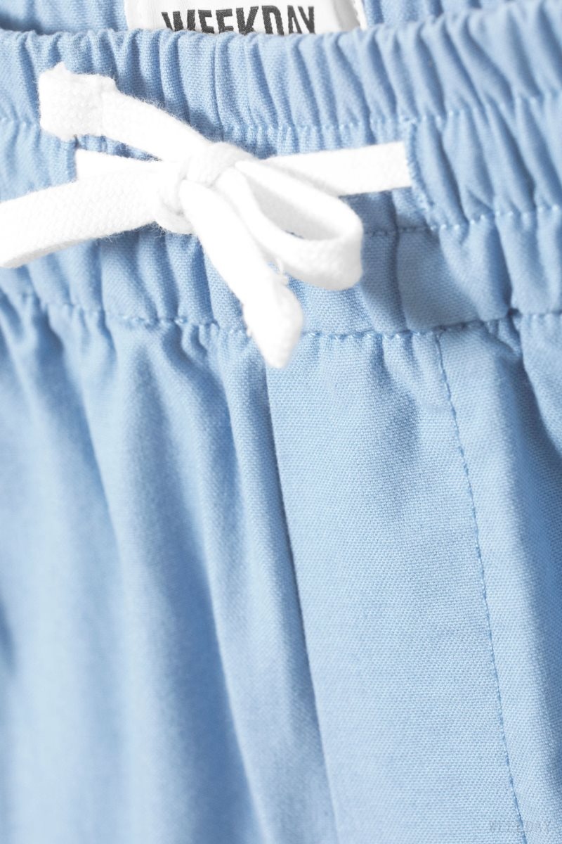 Weekday Olsen Regular Shorts Light Blue | XLIQ0552