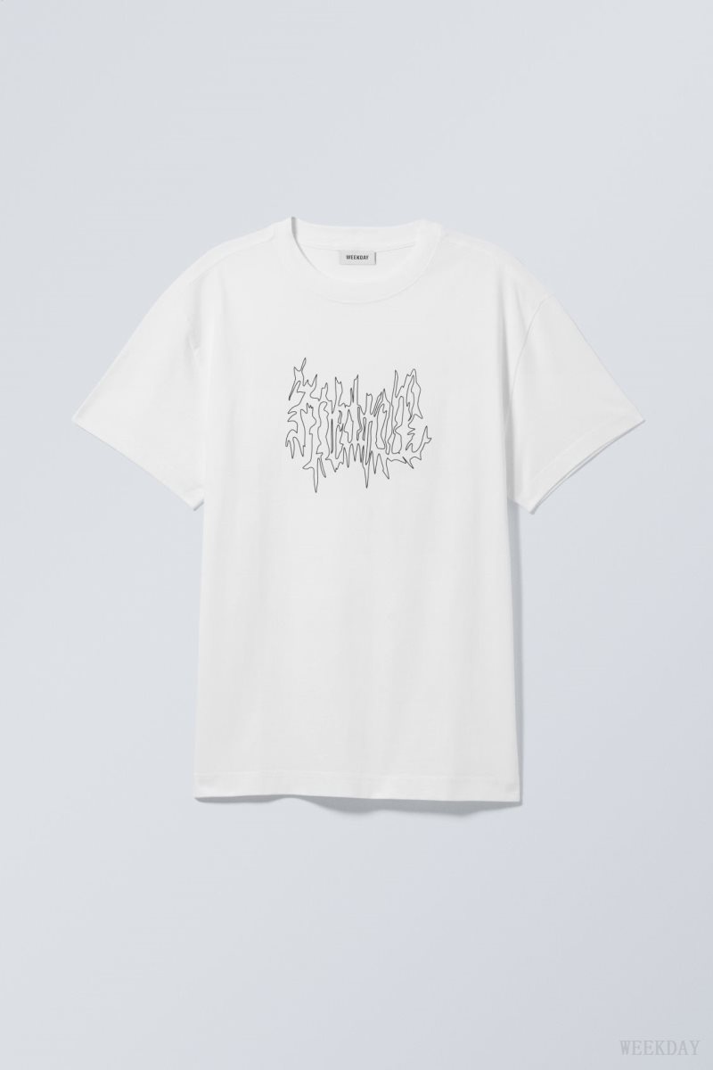 Weekday Oversized Graphic Printed T-shirt Meditate | OBLR9324