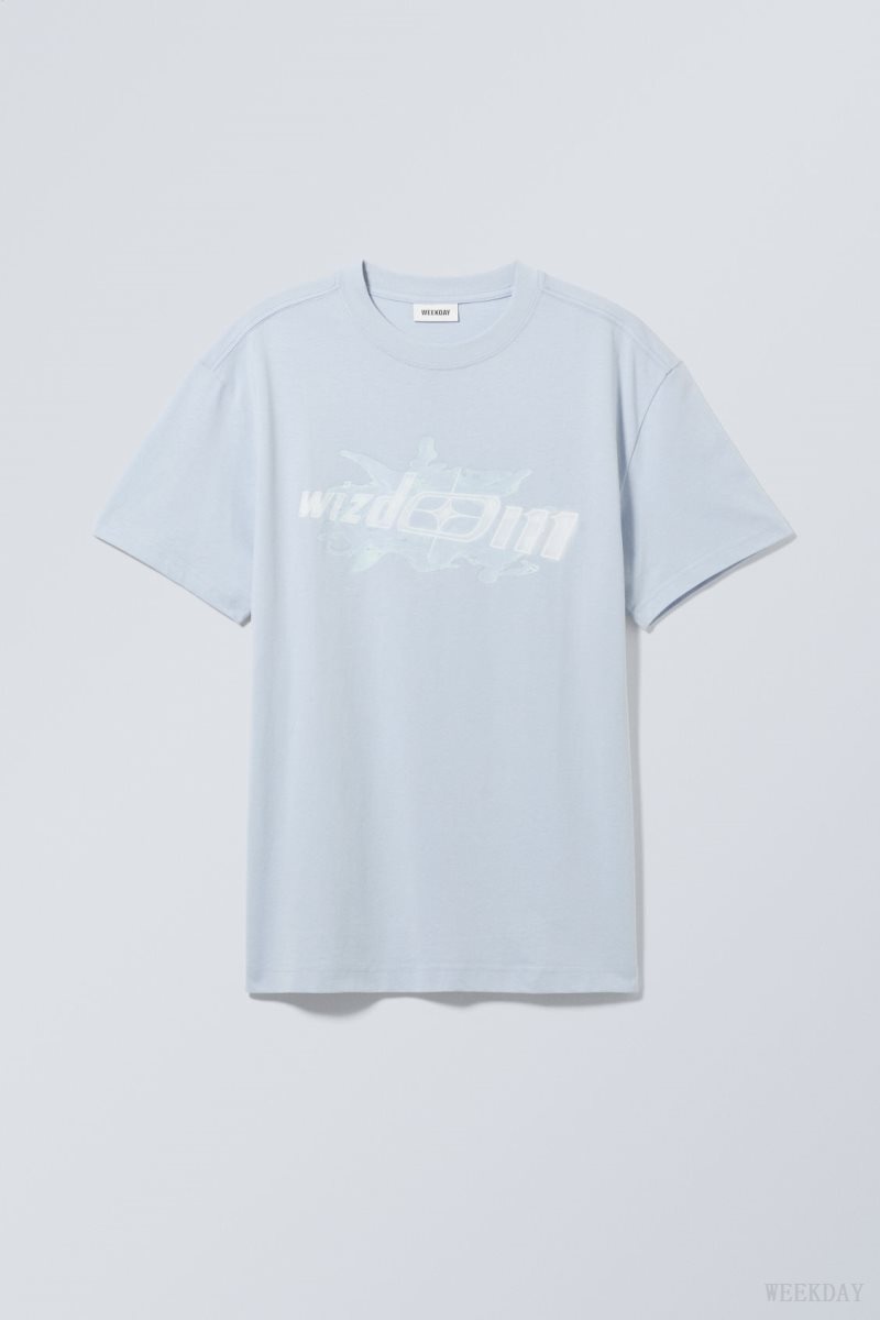 Weekday Oversized Graphic Printed T-shirt Wizdom | EQAB3112