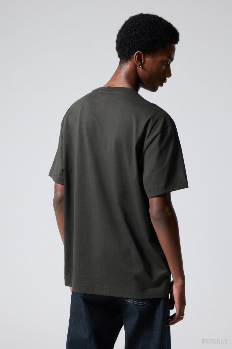 Weekday Oversized Heavyweight T-shirt Black | VCJW8337