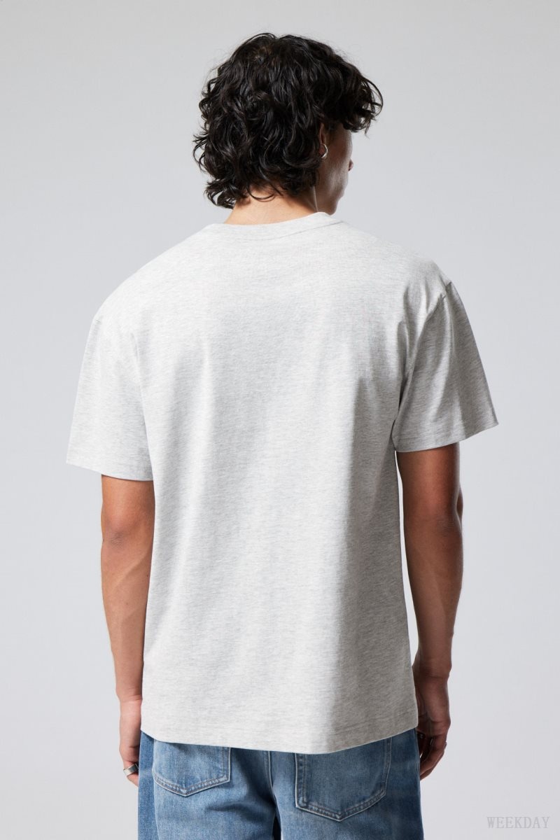 Weekday Oversized Heavyweight T-shirt Grey | LSAE2289