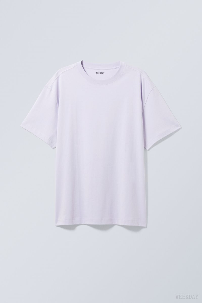 Weekday Oversized Heavyweight T-shirt Purple | SPSO1708