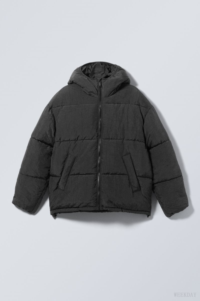 Weekday Pat Puffer Jacket Black | FYAO7892