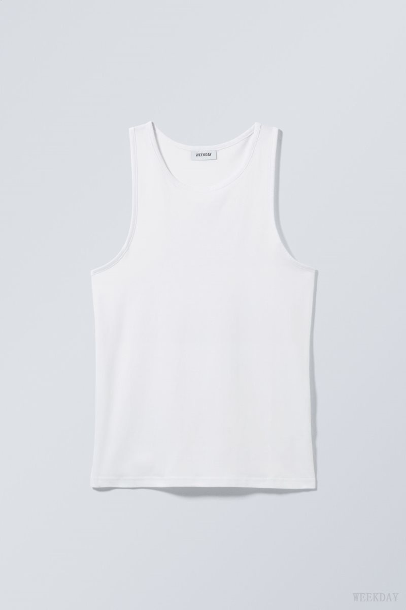 Weekday Regular Tank Top White | MDRX6923