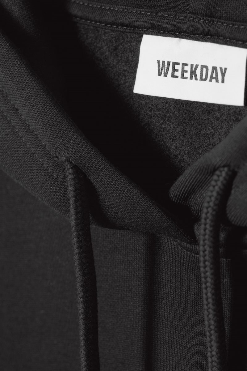 Weekday Relaxed Heavy Hoodie Black | ERRC0546