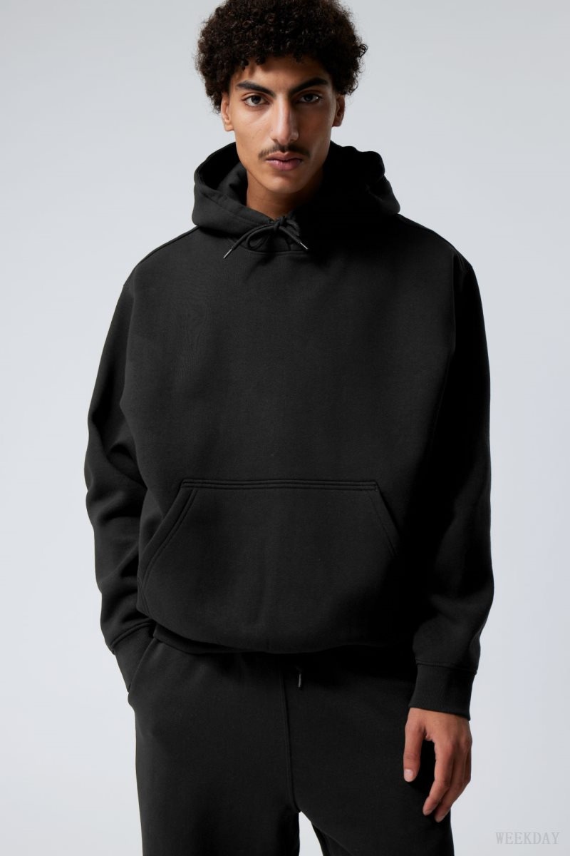 Weekday Relaxed Heavy Hoodie Black | ERRC0546